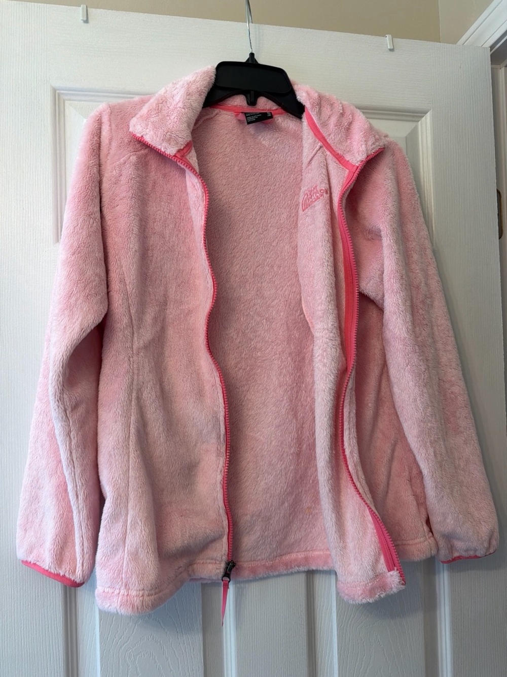 The North Face Kids Pink Plush Zip-Up Jacket